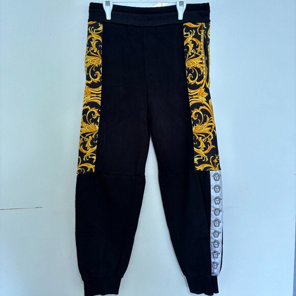 Versace Barocco Logo Sweatpants, Size Medium - Picture 2 of 13
